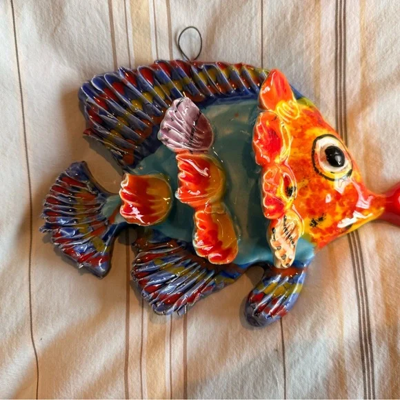 Set of 3 Vintage Italian Ceramic Fish - MCM Wall Art